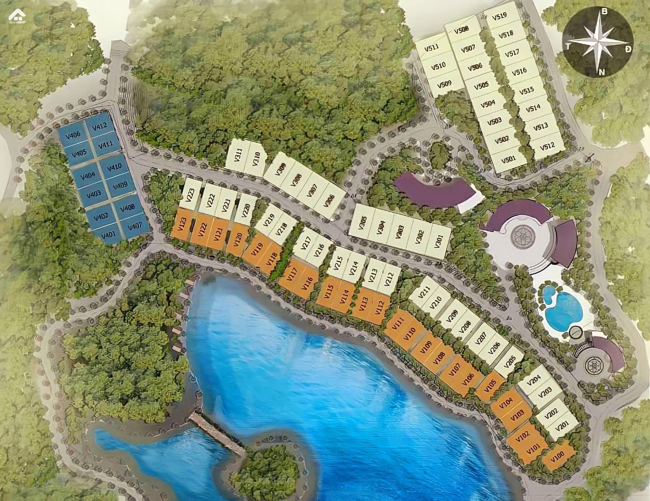 Mặt bằng căn hộ Bản Xôi Village Resort