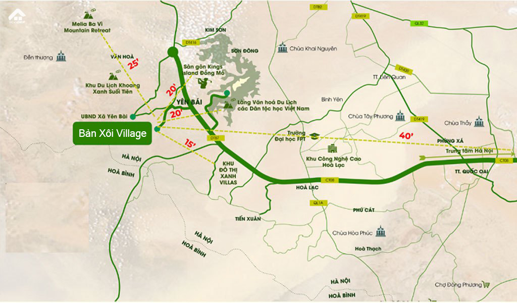 Vị trí dự án Bản Xôi Village Resort